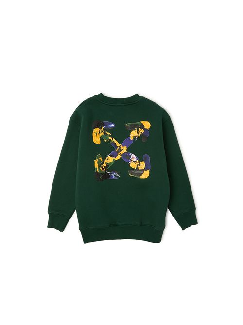 Felpa, unisex, logata. OFF WHITE | FLE00730302